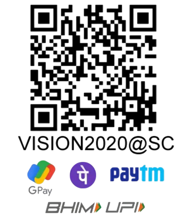 Scan to donate via UPI — VISION2020@SC