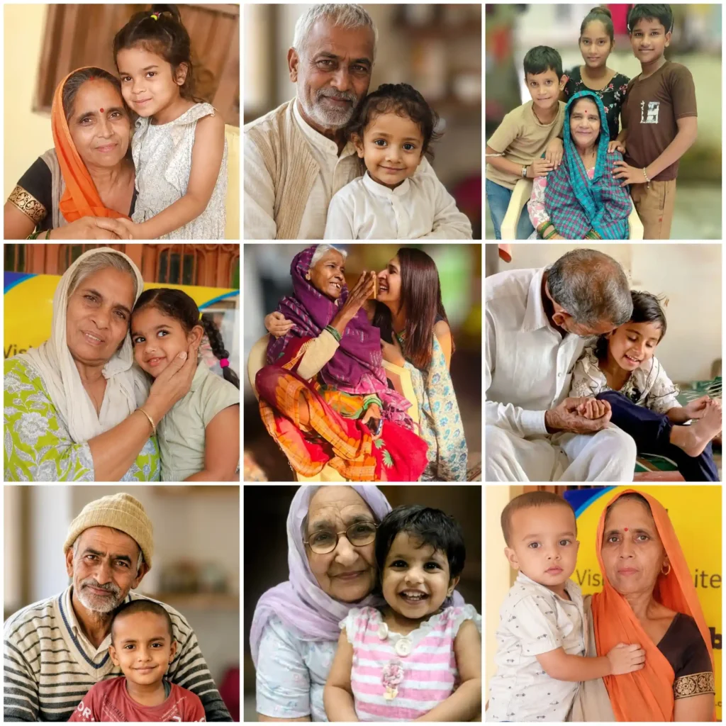 Granparents at Vision Unlimited Badshahpur,Gurgaon.
